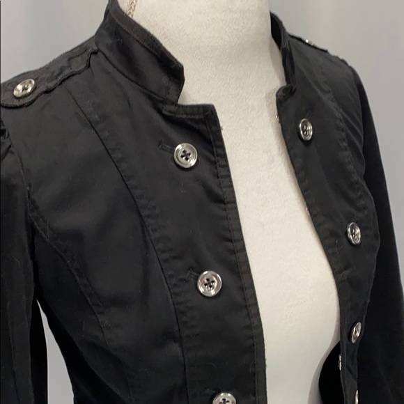 WHBM Black Military Jacket size 4 - Picture 2 of 8